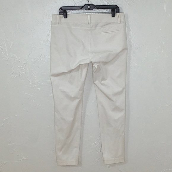 Eileen Fisher flat front Riko white high waisted pants size 8 EUC - Picture 4 of 11